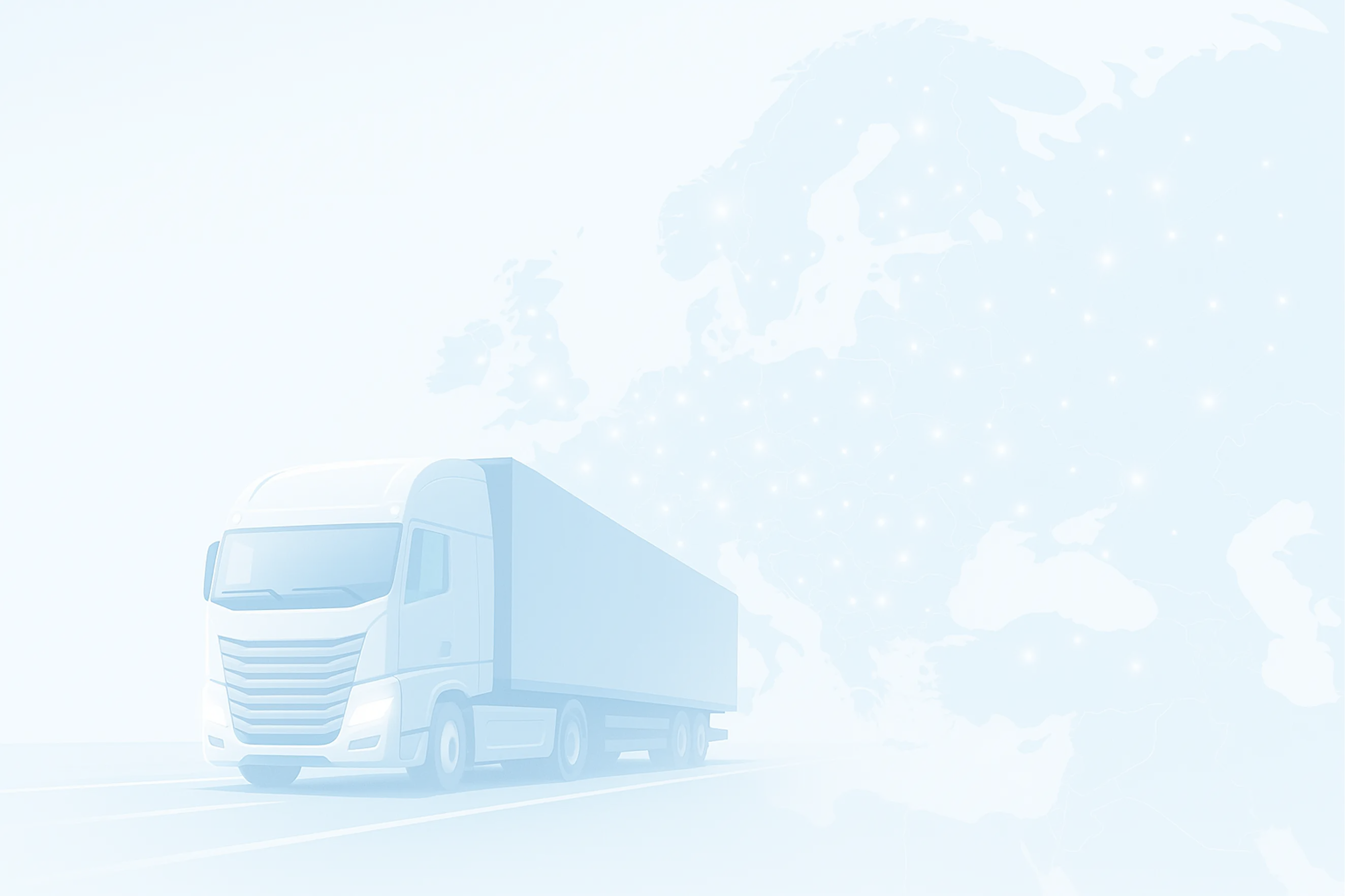 Stylized European transport truck background